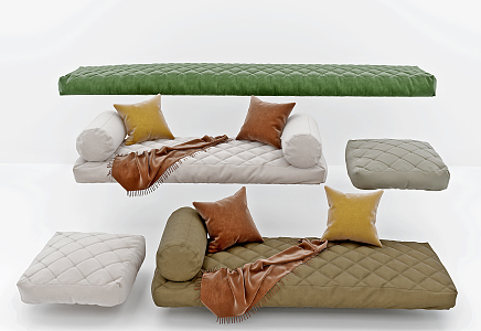 Modern cushion sofa pillow combination 3d model