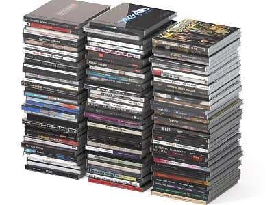 Stacked Mobile Digital Product Boxes with Various Smartphone Accessories Collection 3d model