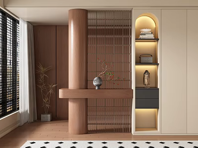 Antique porch partition 3d model