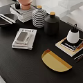 Modern Minimalist Desktop Decor With Books Vases And Stylish Home Accessories