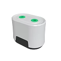 White Device With Two Green Lids And Black Base Compact Design