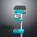 Blue Industrial Drill Press With Stable Base Column And Worktable