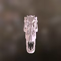 White Skull Model With Detailed Structure And Sharp Teeth Decorative Art Piece