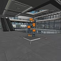 Modern Cultural Center Interior Featuring Glass Dome Multi Level Walkways And Art Installations