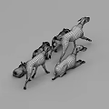 Various Reptile Figurines Showcasing Different Species And Poses On Gray Background
