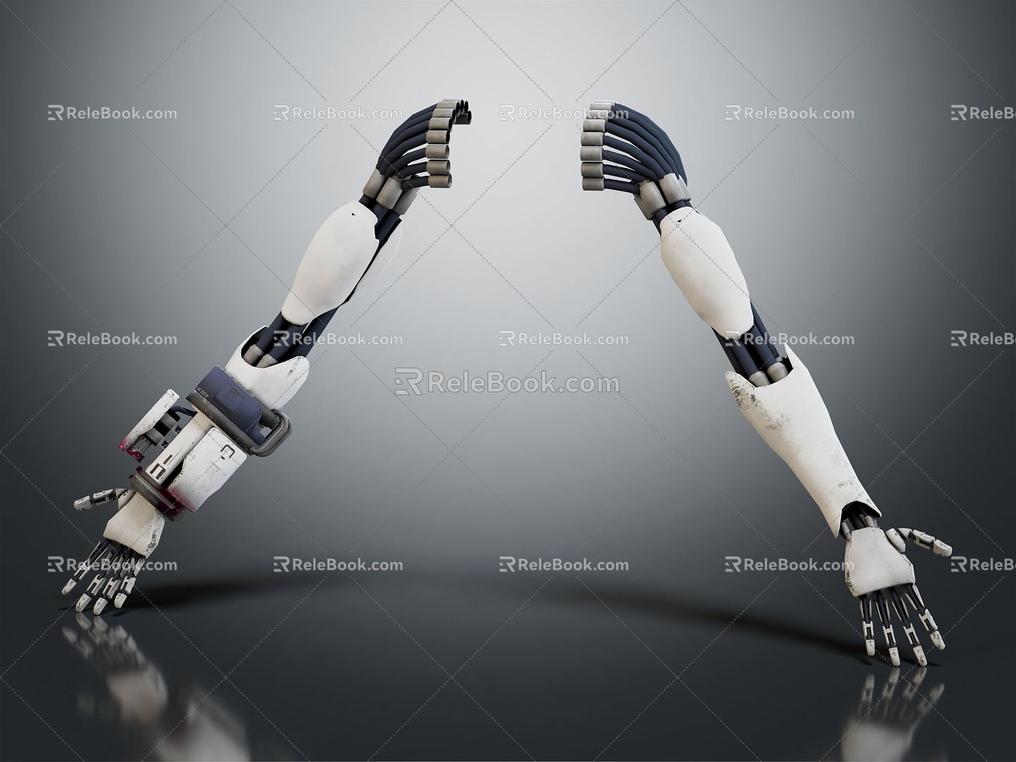 Modern mechanical arm robot hand manipulator 3d model