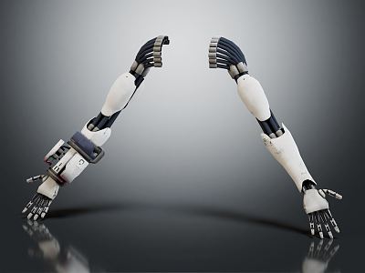 Modern mechanical arm robot hand manipulator model