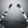 Modern mechanical arm robot hand manipulator 3d model