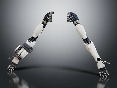 Modern mechanical arm robot hand manipulator 3d model