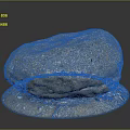 Natural Wood And Stone Material Decorative Rock With Gravel Moss Base
