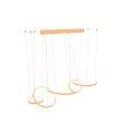 Modern Minimalist Chandelier With Brass Circular Rings For Contemporary Interior Design