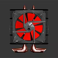 High Performance CPU Cooler With Red Fan And Aluminum Heat Sink