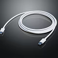 White USB Type C Data Cable for Smartphone Charging and Syncing Needs