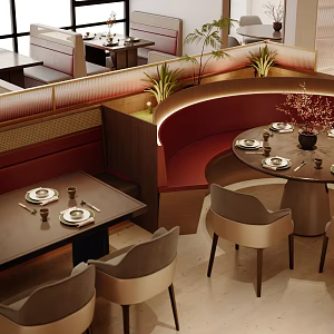 Modern New Chinese Dining Card Seat 3d model