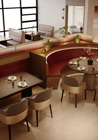 Modern New Chinese Dining Card Seat 3d model