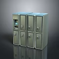 Sturdy Metal Storage Lockers With Multiple Doors Digital Screen And Secure Locks
