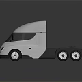Modern Functional Semi Truck With Aerodynamic Sleek White Body Design