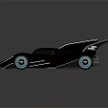 Sleek Black Futuristic Car With Streamlined Design Illuminated Lines And Rear Wings