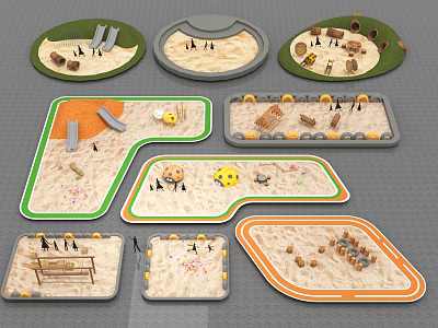 sandpit children sandpit sandpit play equipment 3d model