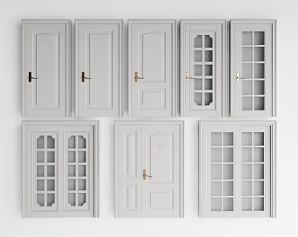 Jianou swing door single door kitchen door sliding door 3d model