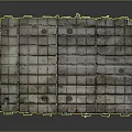 Abandoned Industrial Site With Concrete Tanks Brick Walls Windows And Rusted Floor