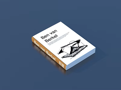 Ben van Berkel Architecture Book With Black And White Building Illustration 3d model