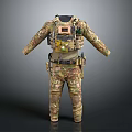 Military Camouflage Full Body Tactical Gear With Vest And Utility Belt