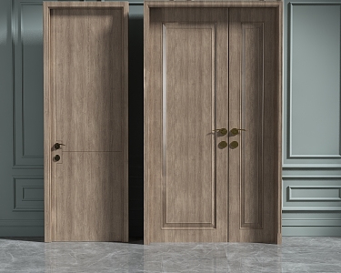 New Chinese door combination 3d model