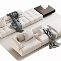 Double sofa Multi-person sofa Corner sofa 3d model