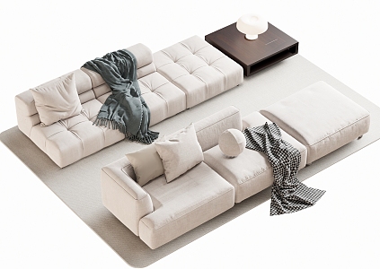 Double sofa Multi-person sofa Corner sofa 3d model