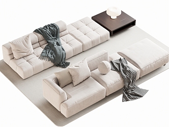 Double sofa Multi-person sofa Corner sofa 3d model