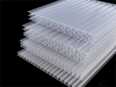 Sunroom Construction With Transparent Honeycomb Polycarbonate Panels For Durable Light 3d model
