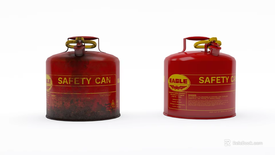 Red Eagle Brand Safety Cans For Safe Household Storage And Durable Use 3d model 
