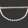 Elegant Pink Pearl Beaded Necklace With Smooth Round Shiny Beads Design