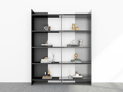 Modern Bookshelf Floor Bookshelf Storage Rack Display Rack Decorative Shelf Bookshelf 3d model