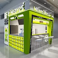 Neaves Milk Tea Shop Bright Green Yellow Storefront Counter With Bar Stools And Fresh Drinks