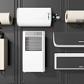 Variety Of Modern Household Electric Appliances Including Water Heater Air Conditioner And Heater