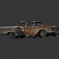 Old Rusted Vintage Classic Car With Weathered Exterior And Classic Design