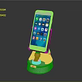Modern Electronic Smartphone Stand With LED Light Base And Secure Holder Design 3d model