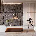 Modern Front Desk Office Space Reception Desk 3d model