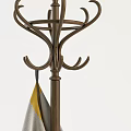 Floor Standing Clothes Hanger With Modern Design Hanging Gray Towel