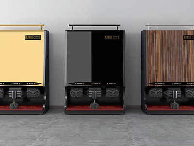 Three Stage 2.1 Vertical Equipment In Golden Black And Wood Grain With Red Base 3d model