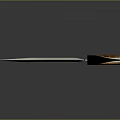 Sharp Tactical Dagger Weapon With Serrated Metallic Blade And Brown Wooden Handle