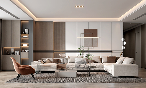 modern living room 3d model