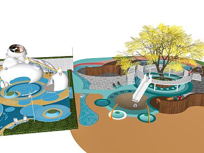 Modern Children's Play Area Children's Activity Area Children's Amusement Park Children's Equipment model