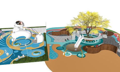 Modern Children's Play Area Children's Activity Area Children's Amusement Park Children's Equipment 3d model