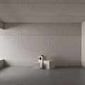 Modern Wall Lamps With Black Base And Clear Glass Shade On Concrete Wall