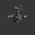 Vintage Fighter Plane Scale Model With Detailed Propeller And Military Design