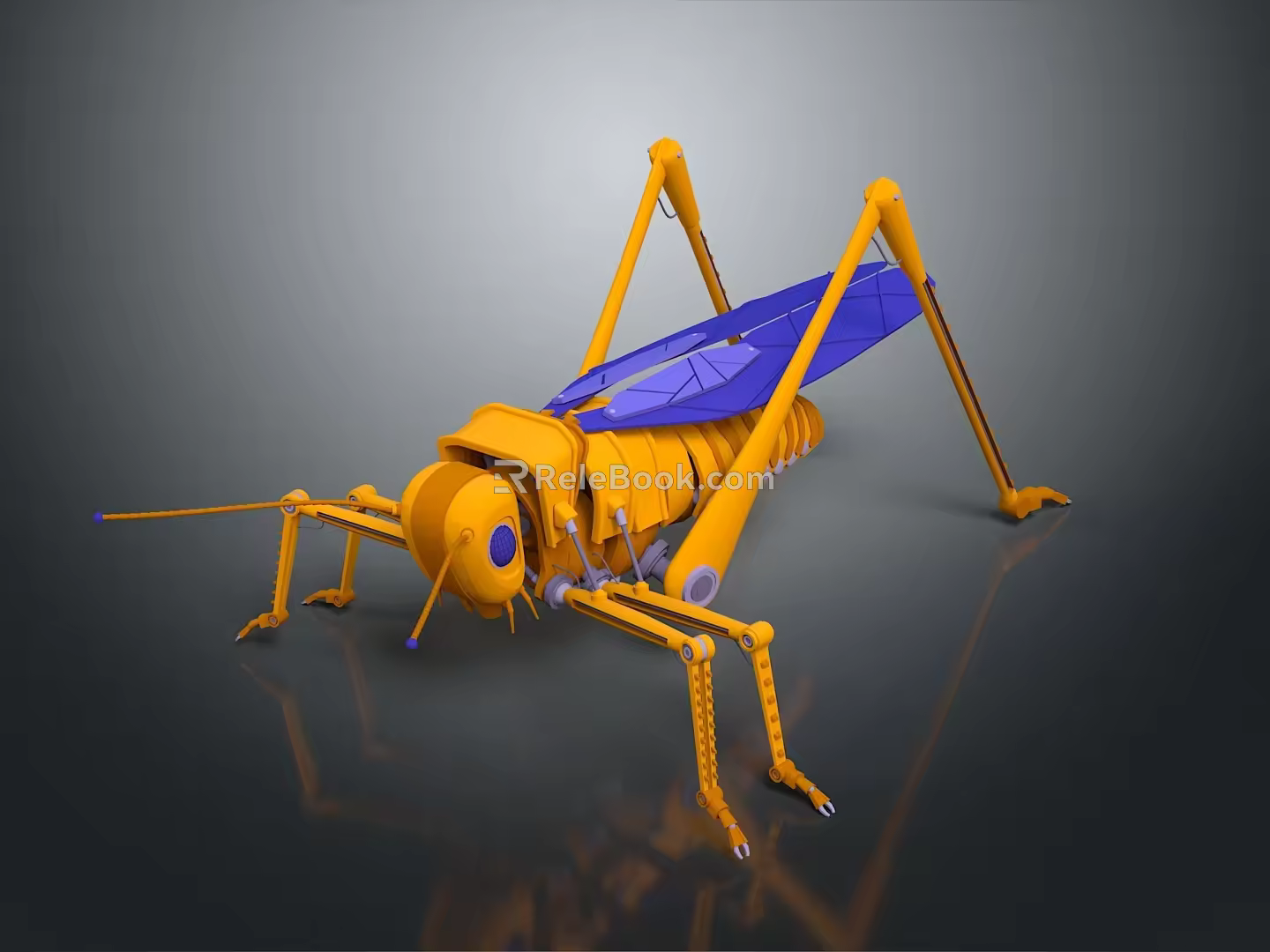 grasshopper insect cartoon locust animation locust anime locust anime game character 3d model