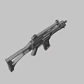 Modern Tactical Assault Rifle With Scope Rail System And Detachable Magazine